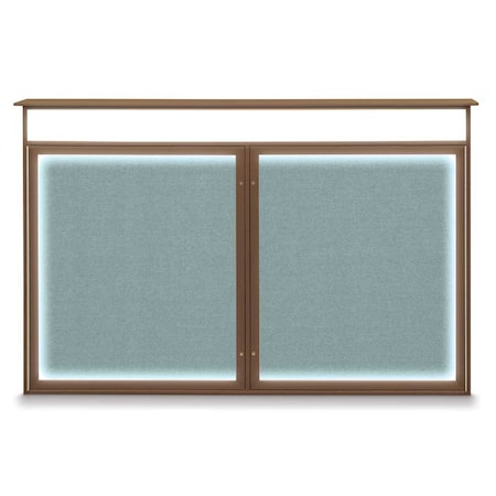 United Visual Products Open Faced Traditional Rounded Corkboard UV647ARC-BRONZE-FORBO